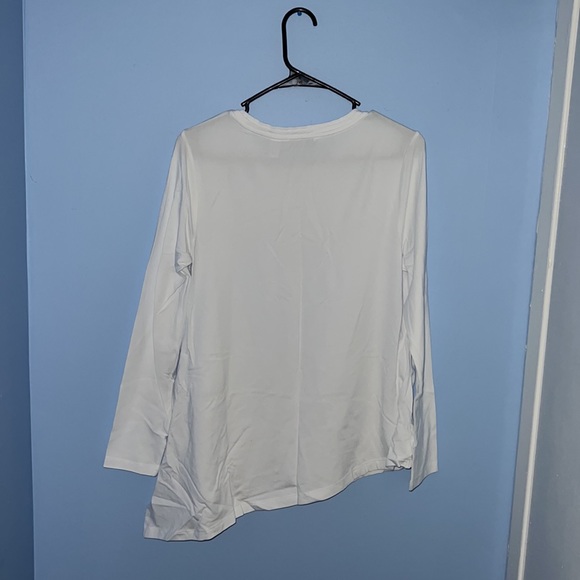 NWT! Isaac Mizrahi Asymmetrical Long Sleeve Shirt - Picture 2 of 5